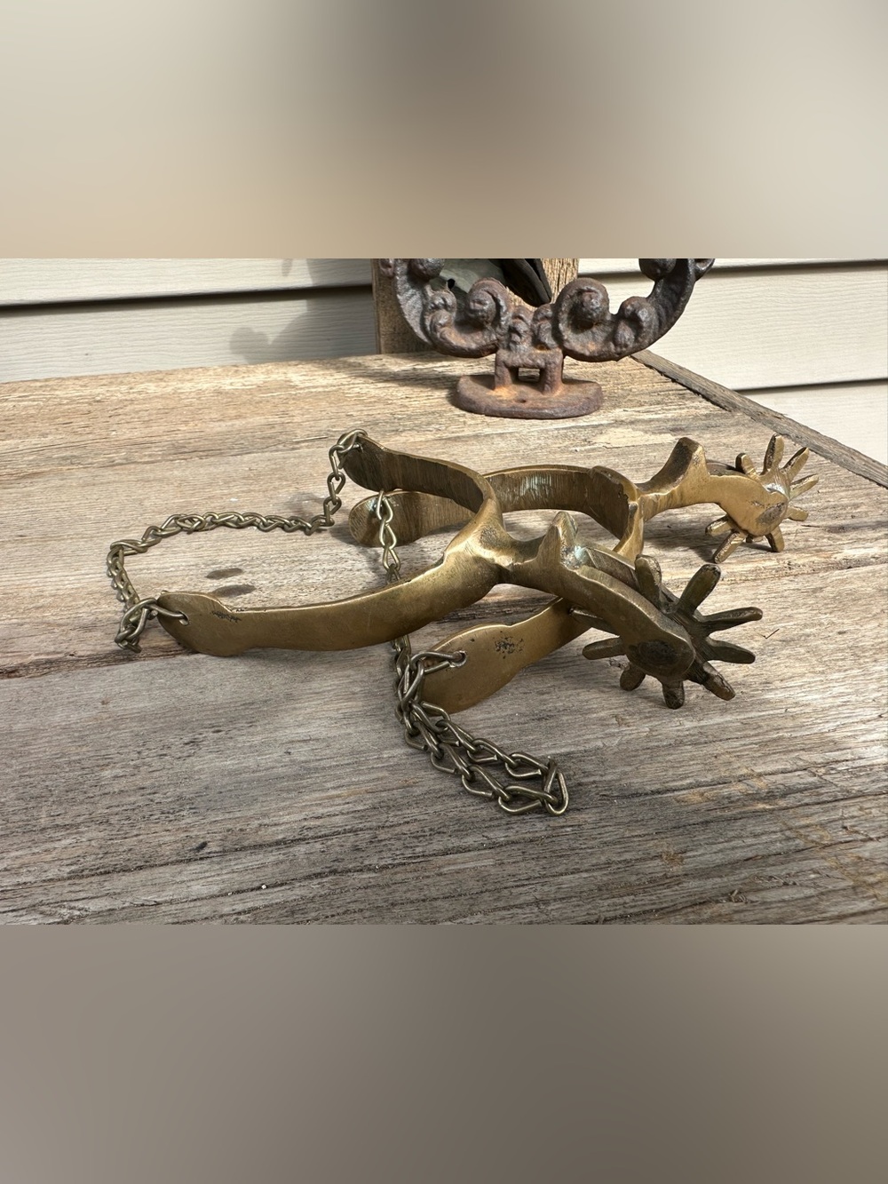 Horse Tack Decor Brass Western Spurs